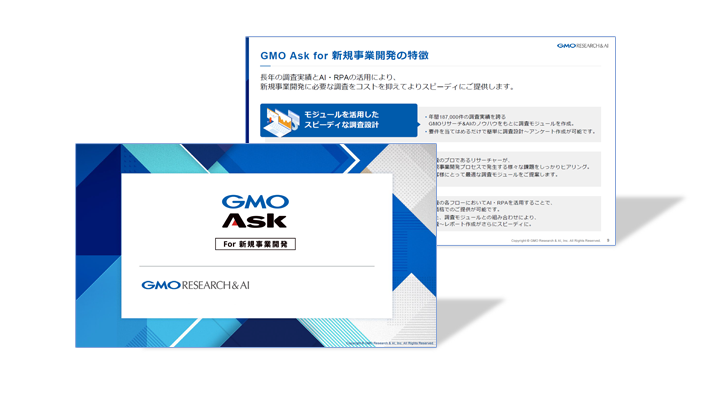 GMO Ask for 新規事業開発 サービス紹介資料表紙